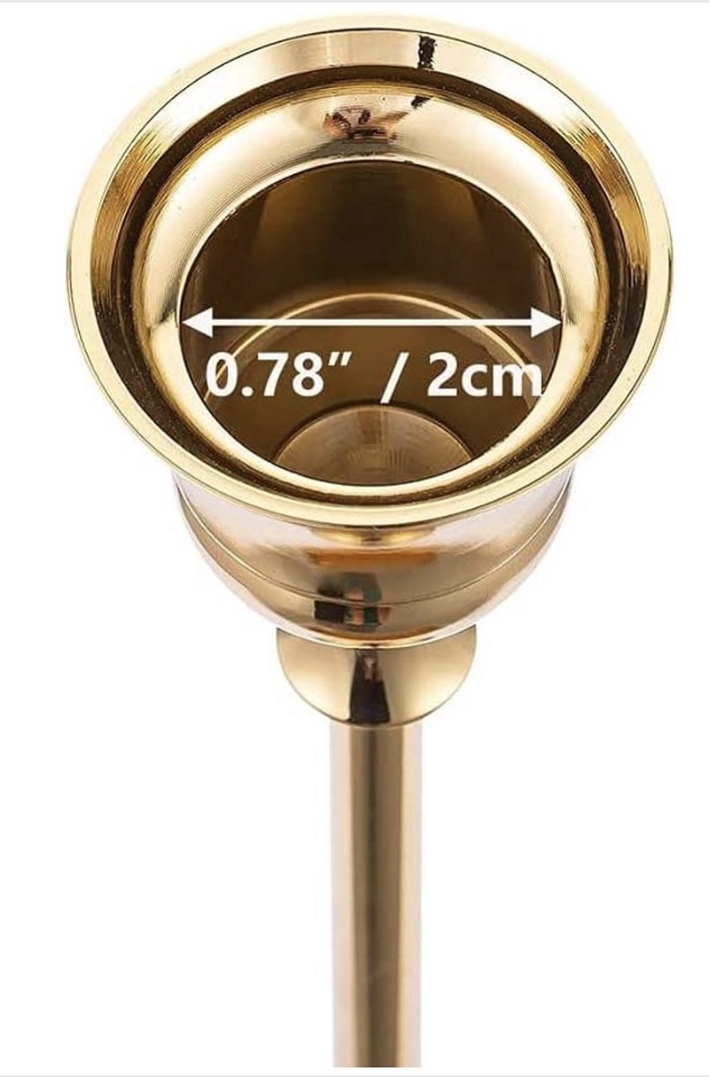 Kaarsenhouder goud - set van 6 - Goud - metalen kaarsenhouders - Kandelaar set- kaars op sokkel - Stijlvol - feestdecoratie - 21 diner - StijlvolStekkie - Kerst - Halloween - Pasen - Kaarsen niet inbegrepen. – foto 8