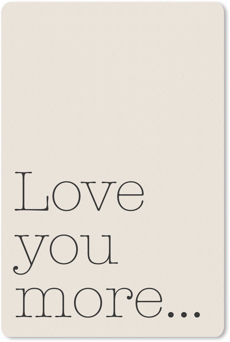 Muismat 18x27 cm - Mousepad Minimalistisch - Love - Beige - Muismatten