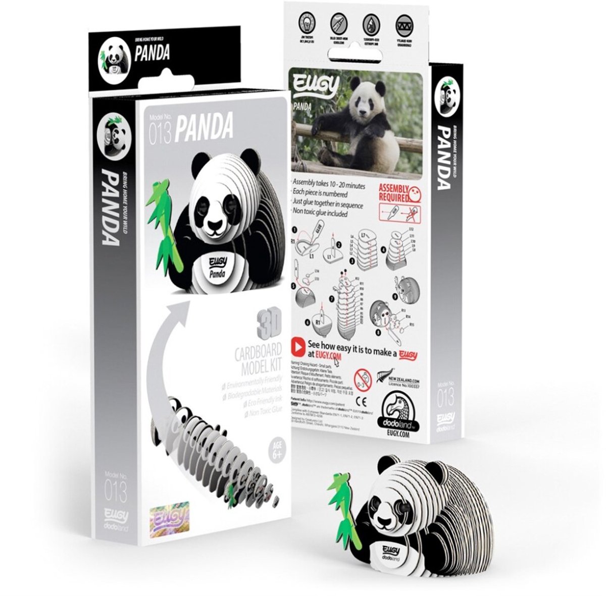 EUGY 3D Puzzel - Panda - Wilde Dieren - Duurzaam - Verzamel Ze Allemaal - 6 Jaar — afbeelding 8