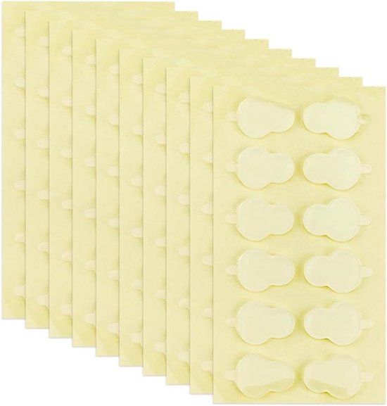 MILEQEE Dubbelzijdige zelfklevende tape 10 PCS, 2 23/64In x 23/64In