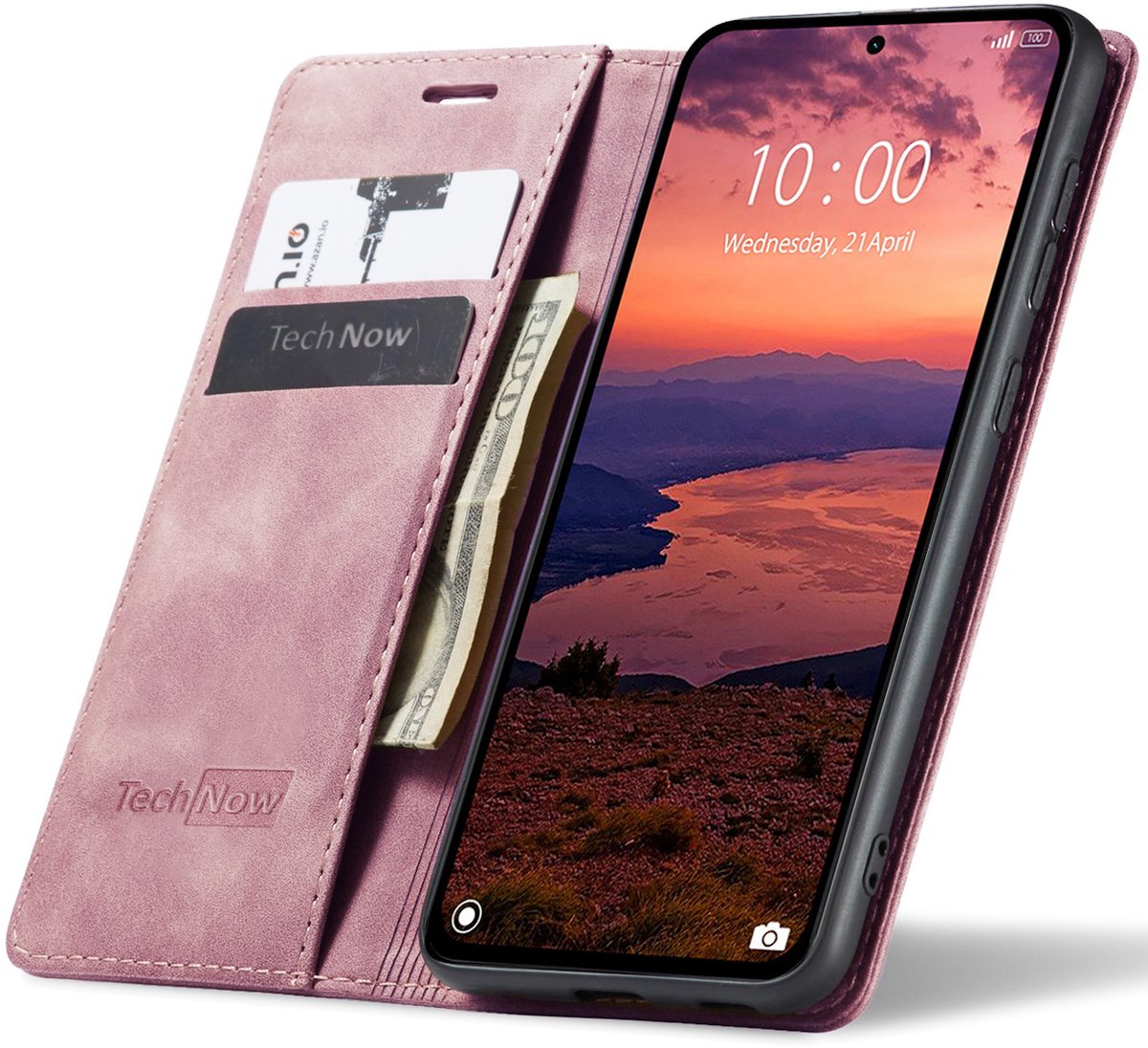 Hoesje geschikt voor Xiaomi Redmi Note 14 4G - Book Case Leer Slimline Roze