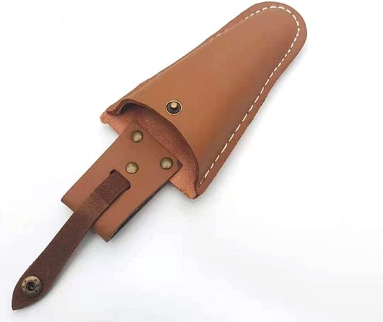 Leer hoesje - Tang opbergtas - Heuptas voor snoeischaar - Tuin Gereedschap Opberg Tas - Bruin - PU leer - 20.5*8 cm - Voor Snoeischaar en Tuin Gereedschap van Merkloos	 — afbeelding 2