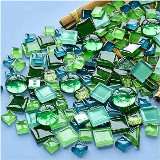 1kg Pierres Mosaïque Verre 1x1cm - Mini Mosaïques Couleurs Pour Bricolage, Cadres Et Décoration Intérieur Extérieur