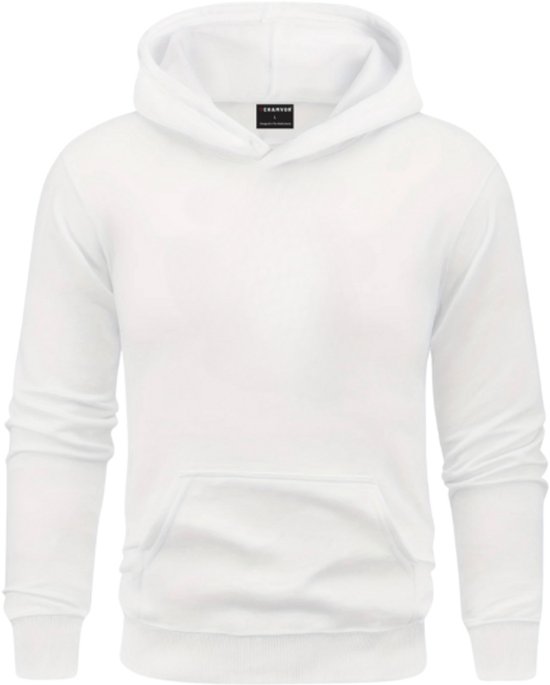 HOODED SWEATER 100% GEKAMD FLEECE 320 G/M² WIT