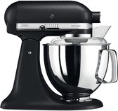 Bol.com KitchenAid keukenmachine - Artisan - Keukenrobot met 7 accessoires - 300 W - 48 L - Vulkaanzwart aanbieding
