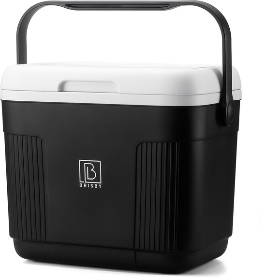 Brisby Koelbox - Frigobox - 22L - Zwart - Tot maximaal 40 uur isolatie - Incl. 4 dikke koelelementen van 450ml en 3 Delige Set Vershoudbakjes - Temperatuur veilige sluiting - Met koelelementen vergrendeld in deksel van Brisby — afbeelding 3