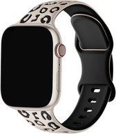 Innerlight® Sport - Gegraveerde panterprint - 38/40/41/42mm - OneSize - Siliconen bandje geschikt voor Apple Watch - Geschikt als Apple watch bandje voor Series Geschikt voor Series 1/2/3/4/5/6/7/8/9/10 42mm/11 42mm/12 42mm/SE