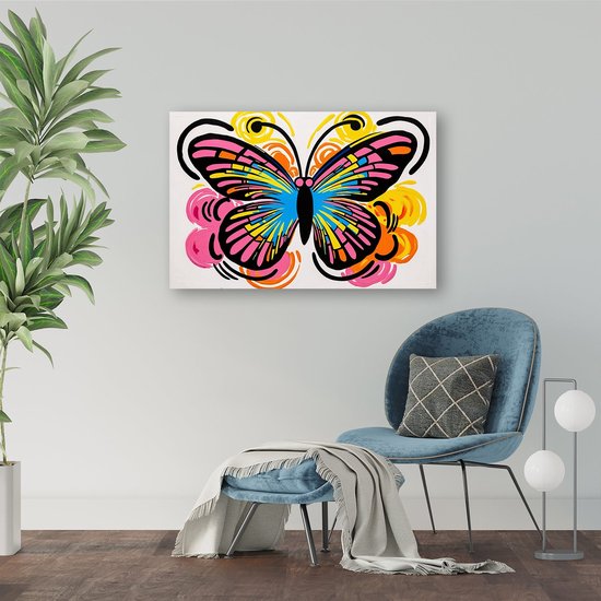 Panther Print Stampa Su Tela Pop Art 45x30 Cm | Volkswagen Camper Van Con Cornice In Legno, Pronta Da Appendere
