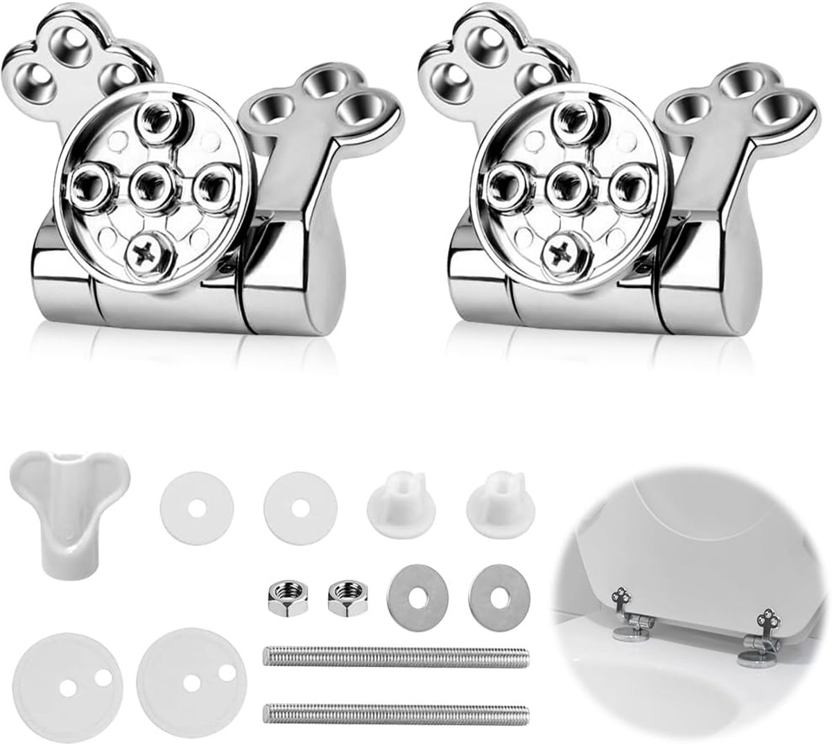 Ibenzoa® Universele Reserveonderdelen voor Toiletzitting met Softclose Mechanisme en Stijlvolle Zinklegering Scharnieren