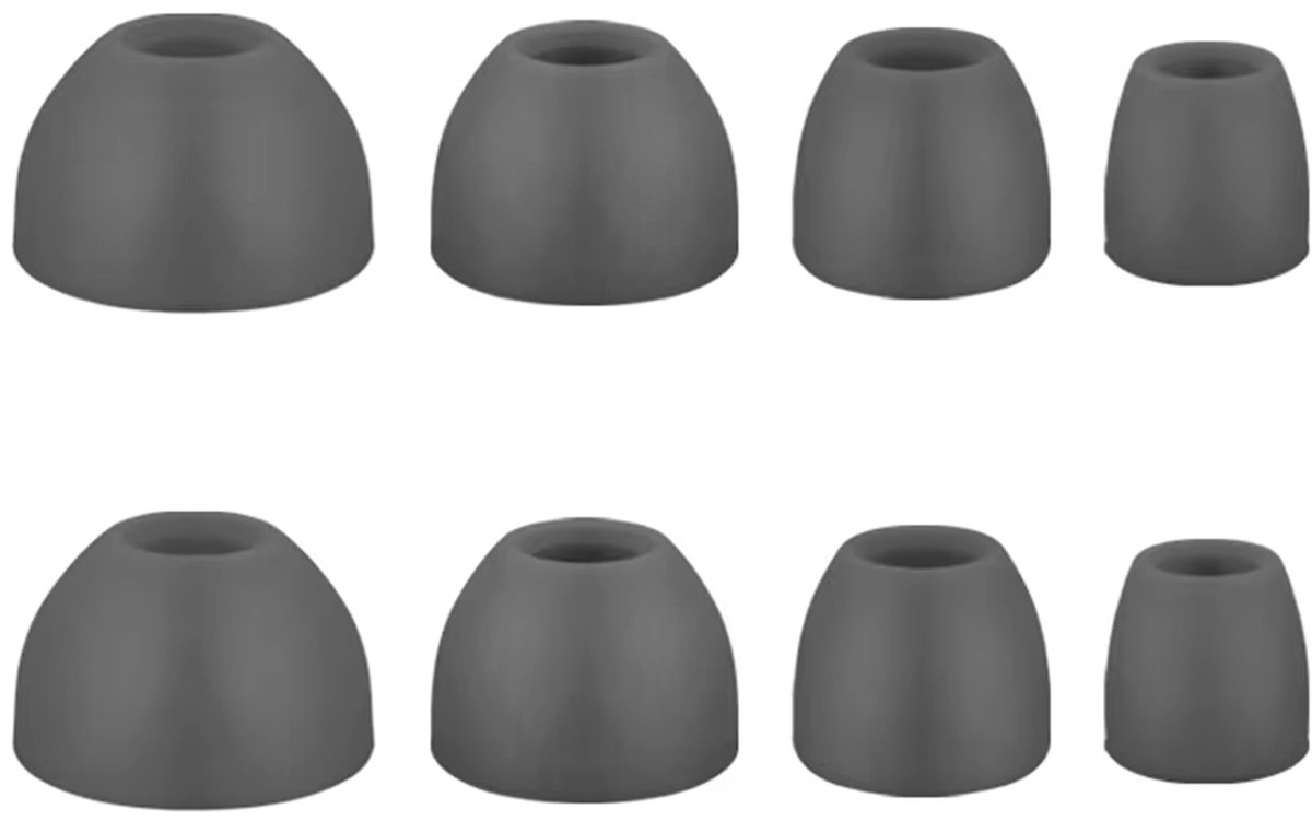 Ibley ComfortFit Siliconen oortips voor B&O Beoplay H3/H5/E4/E6/E8/EQ Zwart - Siliconen Earplug - S/M/L/XL formaat - 4 paar - 4 maten - Beoplay H3/H5/E4/E6/E8/EQ oortips