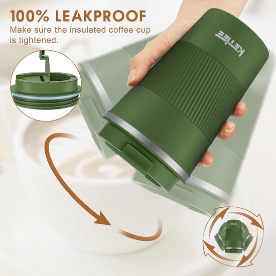 Geïsoleerde Koffiebeker 380 ml - Dubbelwandige Thermosmok voor Warme en Koude Dranken — afbeelding 3