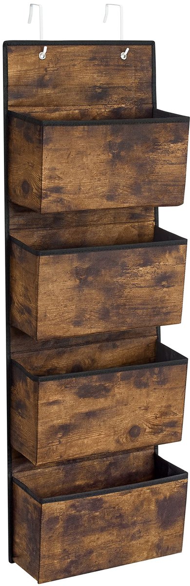 Unyqoos ® Ruimtebesparende Hangorganizer met Vier Vakken voor Deur en Kledingkast