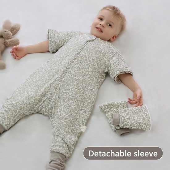 TOG 2.5 katoenen uniseks slaapzak met afneembare mouwen voor baby's - 2 tot 4 jaar - lengte 95 tot 105 cm van Merkloos — afbeelding 5