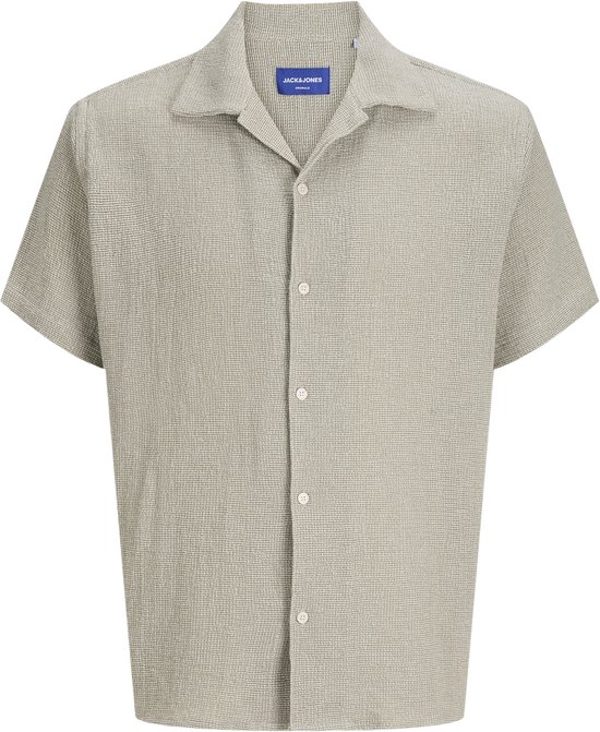 JACK&JONES JORCOBA STRIPE RESORT SHIRT SS SN Heren Overhemd - Silver Sage