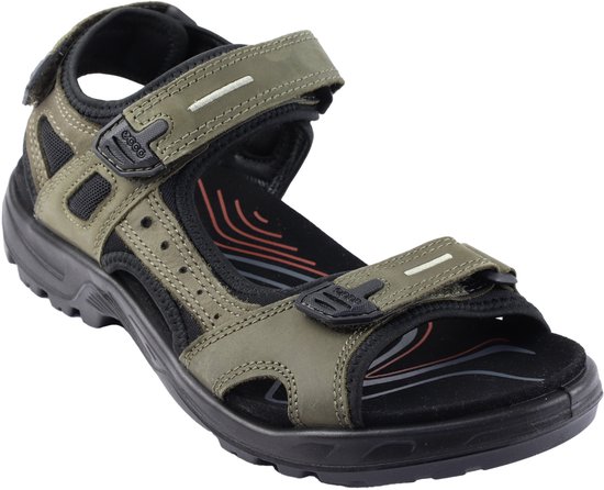 ECCO Offroad Sandaal Sportieve olijfgroen nubuckleer
