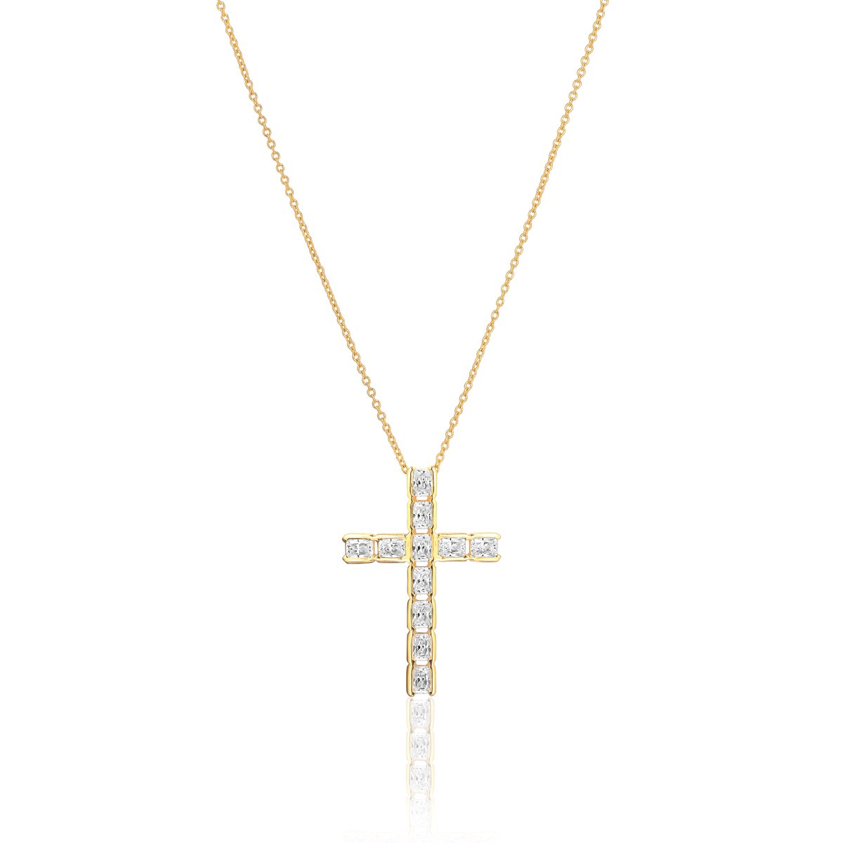 SIF JAKOBS JEWELLERY ROCCANOVA CROCE NECKLACE SJ-N2396-CZ-YG