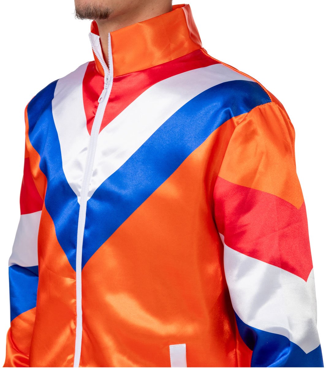 Fout trainingspak - retro - foute kleding - party outfit - Carnaval kostuum - dames - heren - 80s - Holland - oranje - Maat XS/S — afbeelding 3