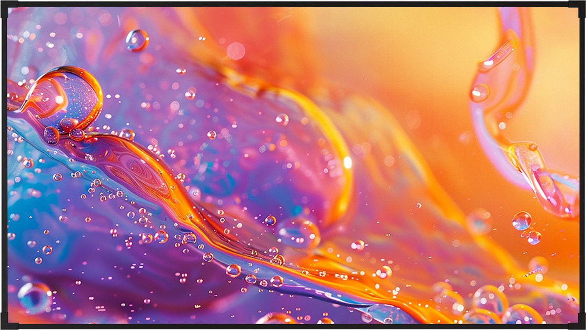 100-Inch 4K Projectiescherm met Smalle Rand - Grijs Crystal Vast Frame voor Lange Focale Laserprojectoren