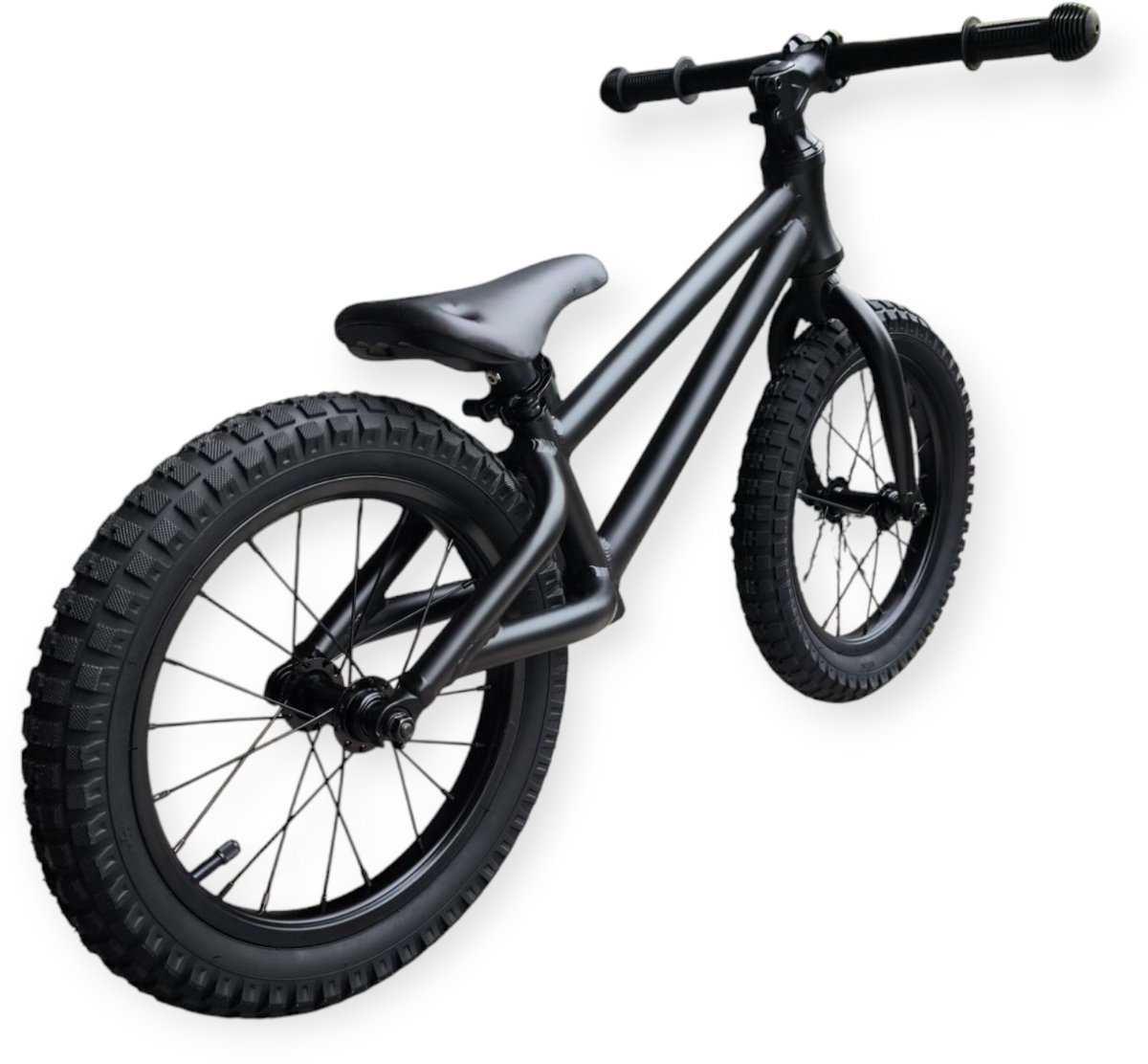Jobber Fatbike Loopfiets 3 jaar - Stoere Loopfietsen mat Zwart - 14inch — afbeelding 6
