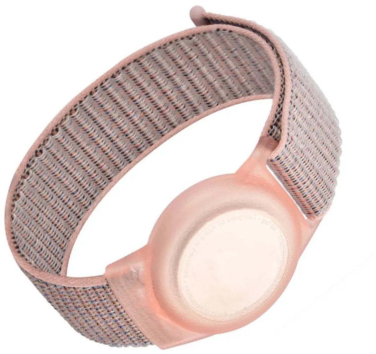 Jumada's - Geschikt voor AirTag - armband - Polsband - Kinderen - Klitteband - Roze