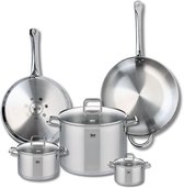 Set van 2 Elo Profi Citrin kookpannen 28 en 32 cm en 3 braadpannen 12, 16 en 26 cm