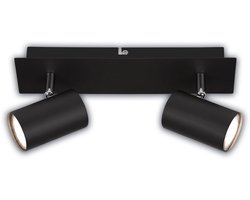 BRILONER Isil – Opbouwspot – plafondspots incl. EEK A lichtbron* – zwenkbaar spotjes – zwart – 29cm