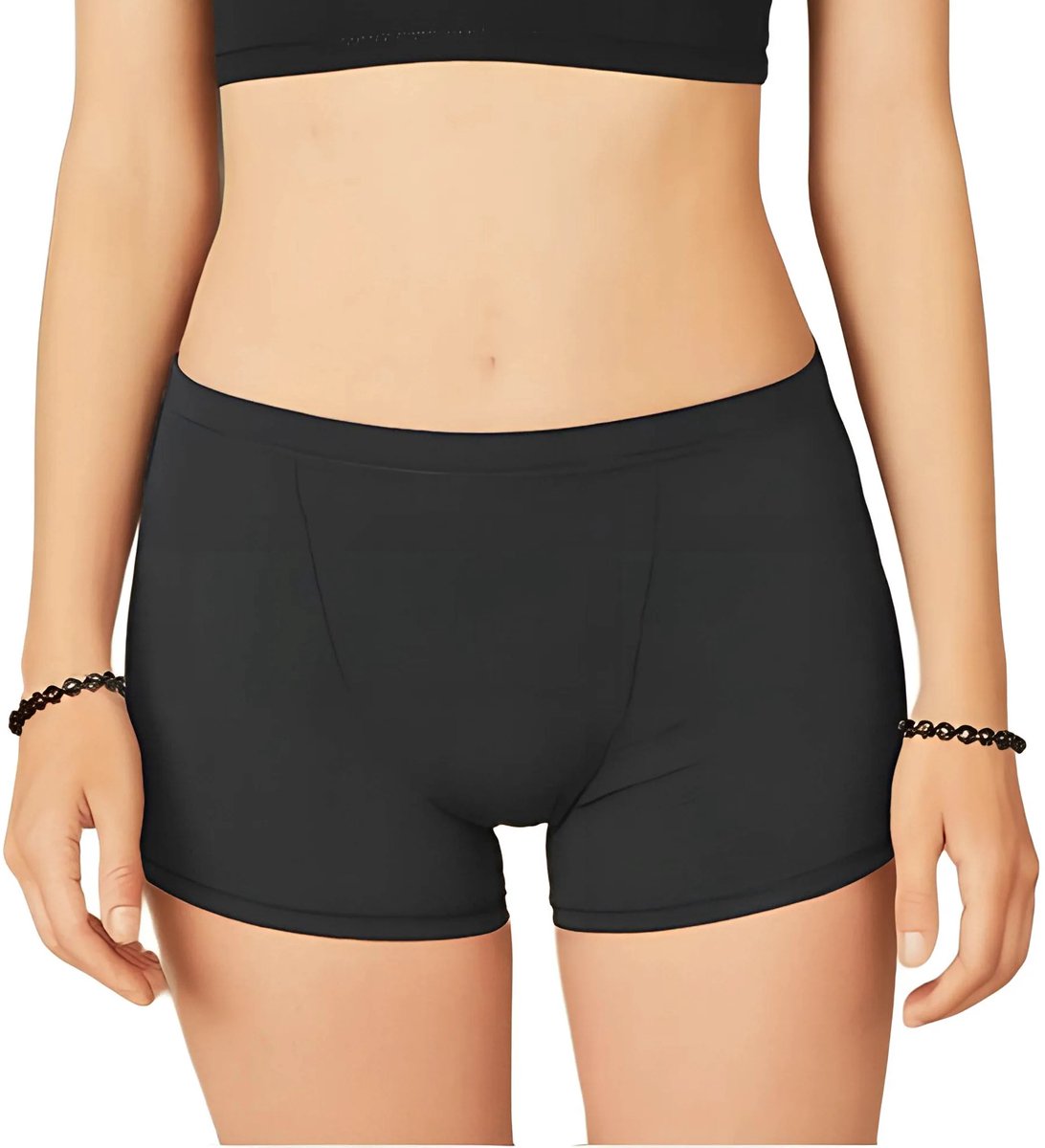 Menstruatie short - heavy flow - menstruatie ondergoed - Incontinentie ondergoed katoen - Zwart / L