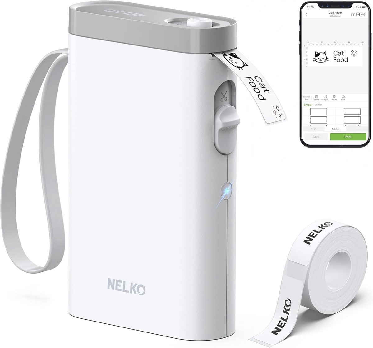 Draadloze Bluetooth Labelprinter - Compacte Mini Labelmaker met Meerdere Sjablonen voor Organiseren in Huis en Kantoor
