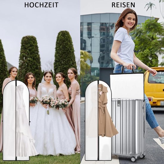 5 stuks kledingzakken met ritssluiting, kledingzak voor het opbergen