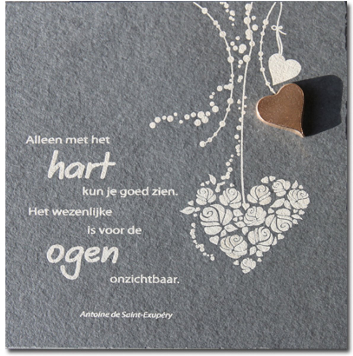 Spreuktegel quote met je hart