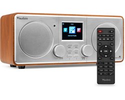 Internetradio - Audizio Foza digitale radio met Bluetooth - DAB radio en FM radio in één - Zilver