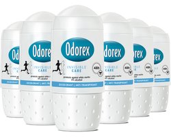 Odorex Invisible Care Anti-Transpirant Deodorant Roller - 6x 50ml - Voordeelverpakking