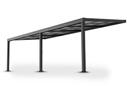 Aluminium Terrasoverkapping Jakarta - 6 x 3 m - Grijs - Schuifdak