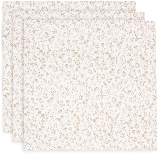 Jollein - Hydrofiele Doek Small 70x70cm - Inbakerdoek - Zacht Katoen - 3 Stuks - Bloomy