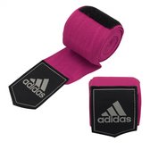 Bandage de boxe en crêpe adidas rose – 255 cm – Avec Fermetures velcro et passant pour le pouce – Absorbe la transpiration – 4 couleurs