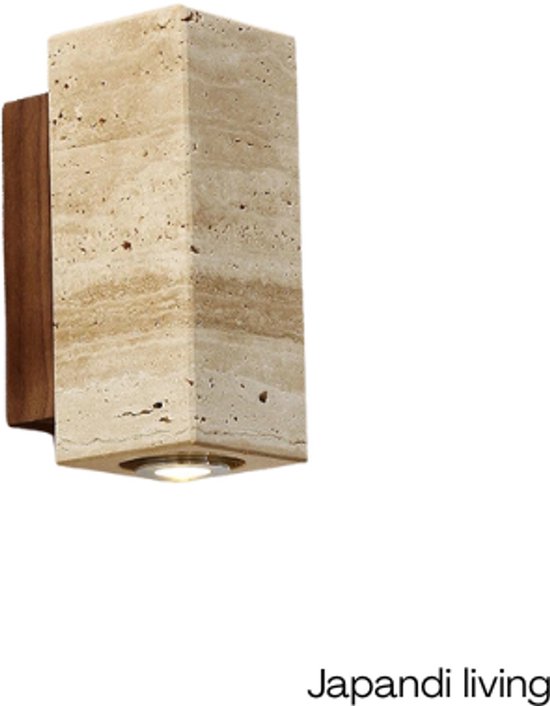 Calmáe wandlamp walnoot en keramiek