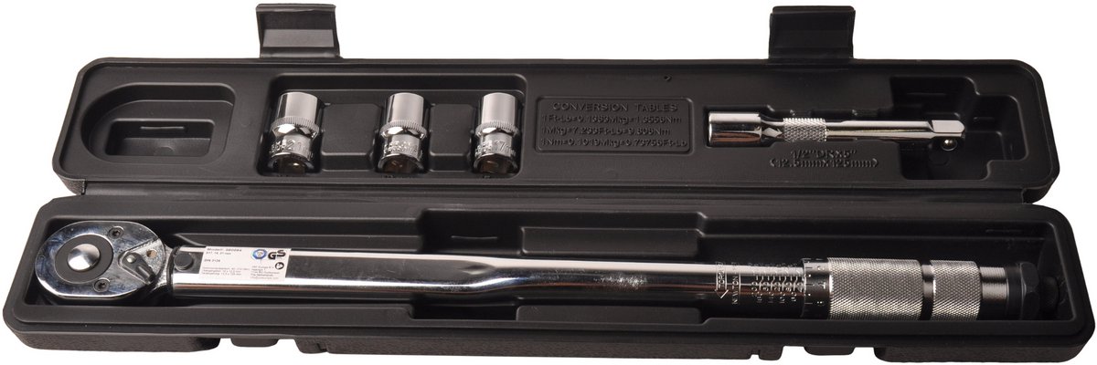 Momentsleutel 1/2 + adapter 3/8