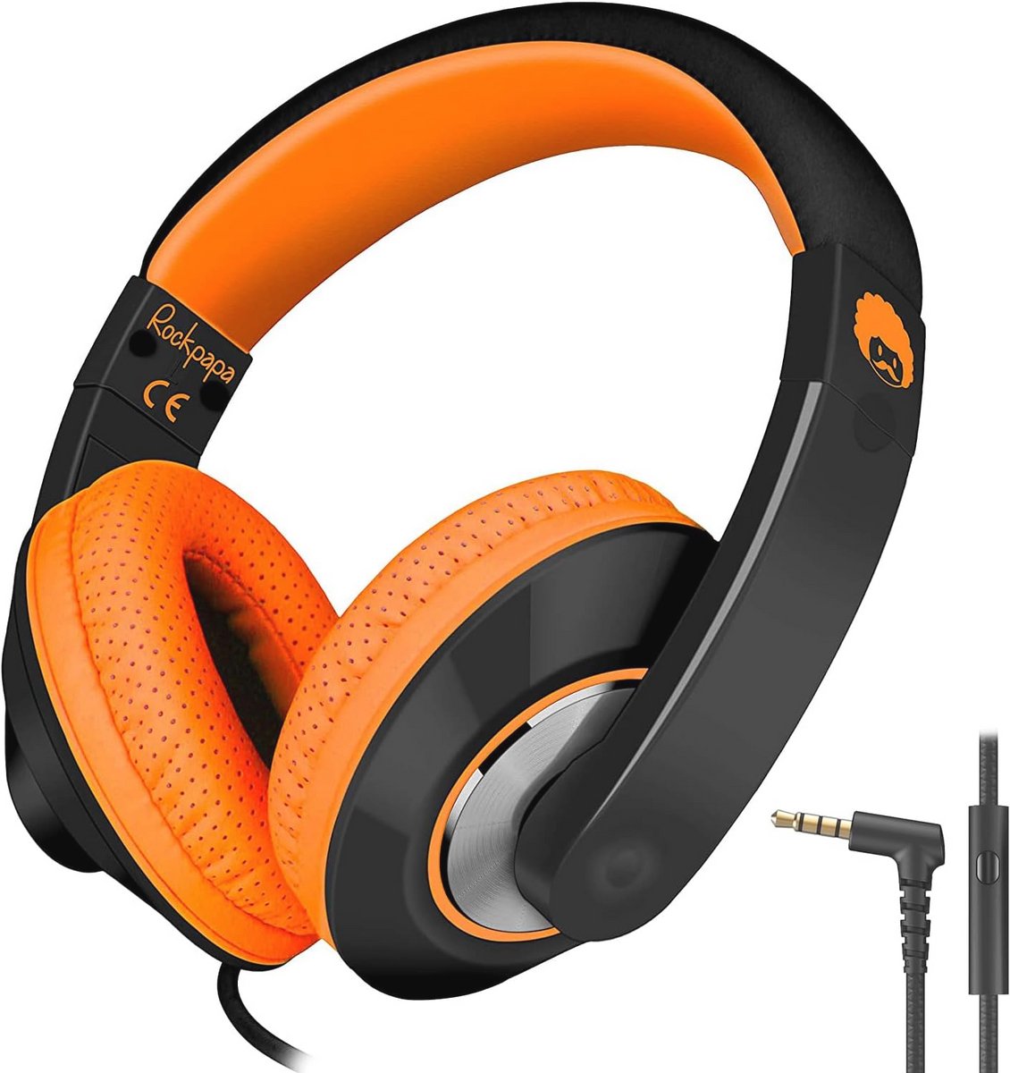 Comfortabele Verstelbare Over Ear Hoofdtelefoon met In-line Volume en Microfoon voor Volwassenen en Kinderen