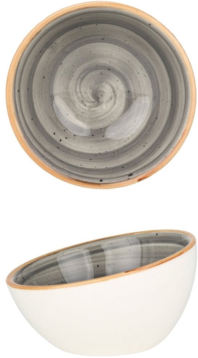 Bonna Serveerschaal - Aura Space - Porselein - 8 cm (60cc) - set van 2