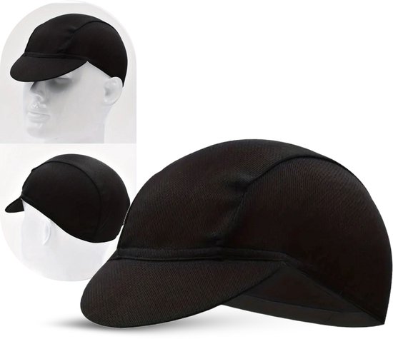 Wielerpet – ademend en zweetabsorberend – unisex – zwart