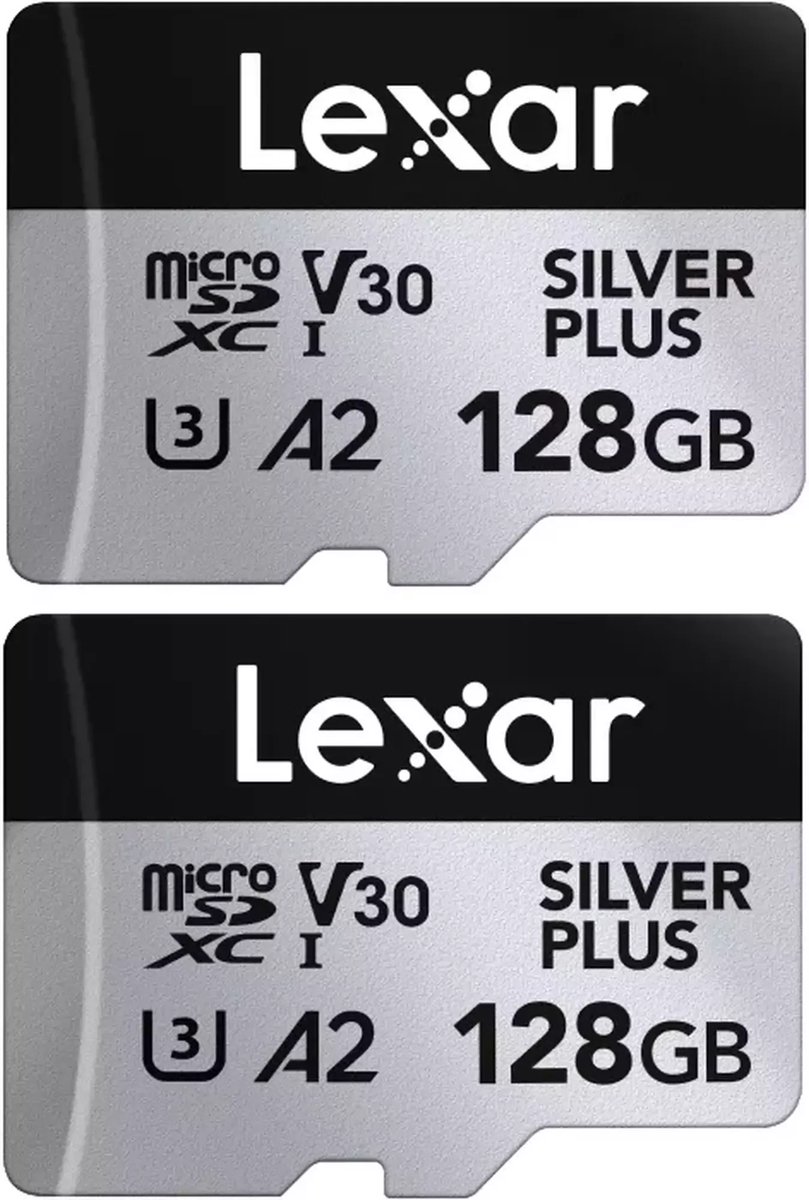 Lexar MicroSDXC Silver Plus UHS-1 128GB V30 2-pack
