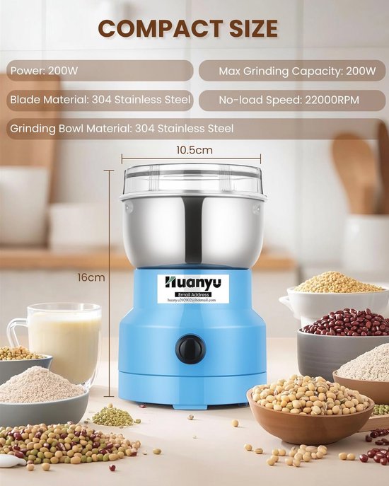 Mini-elektrische Getreidemühle Kaffeebohnenmühle Nüsse Kräuter Pfeffer kleines M Mini-elektrische Getreidemühle Kaffeebohnenmühle Nüsse Kräuter Pfeffer kleines M