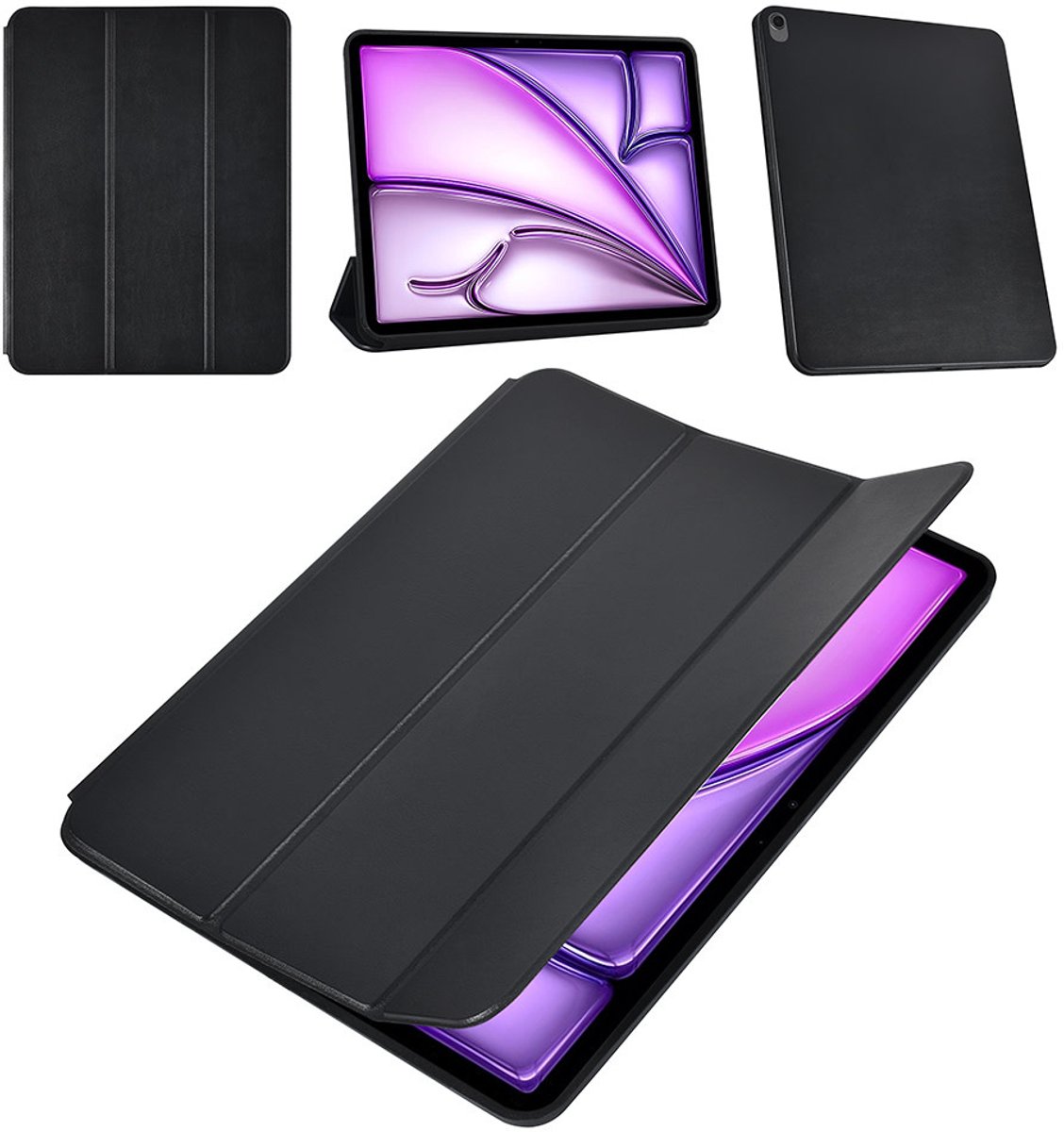 Andere merken iPad Air 13 (2024) Book Case Tablethoes smart case - Zwart