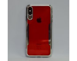 Apple iPhone Xs Max Pasjeshouder Rood Booktype hoesje - Magneetsluiting - Kunststof;TPU