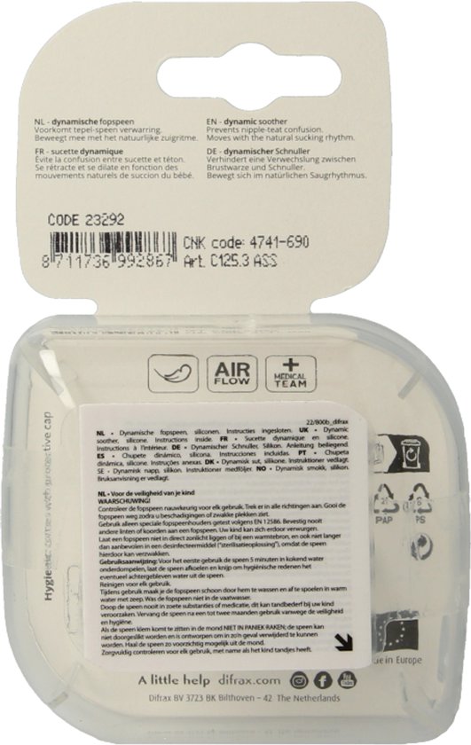 Difrax Lovi fopspeen botanic 3+ maanden 1 stuks van Difrax LOVI — afbeelding 2