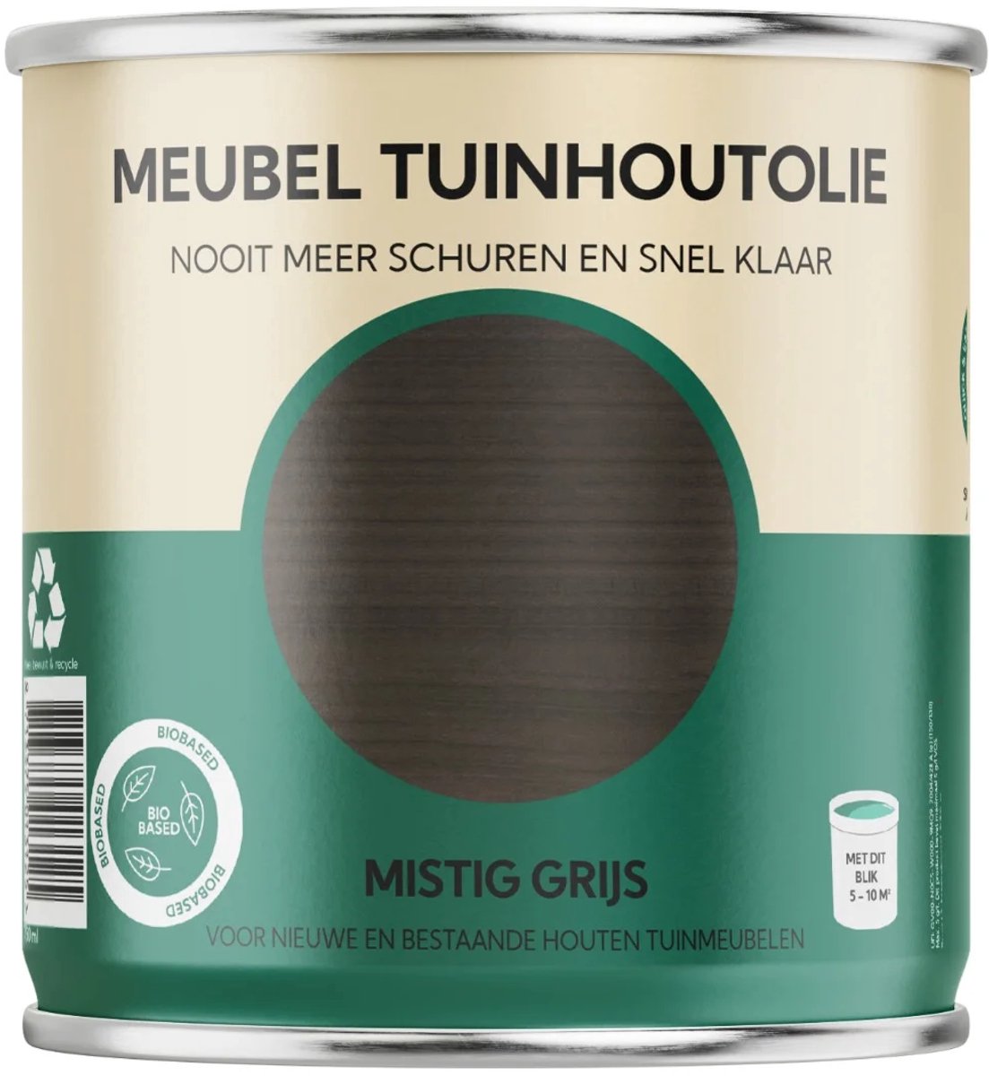 Meubel Tuinhoutolie - mistig grijs - teak olie - biobased - 750 ml