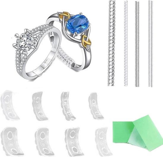 Ringverkleinerer, Ringe Einsteller für Lose Damen- und Herrenringe, Set