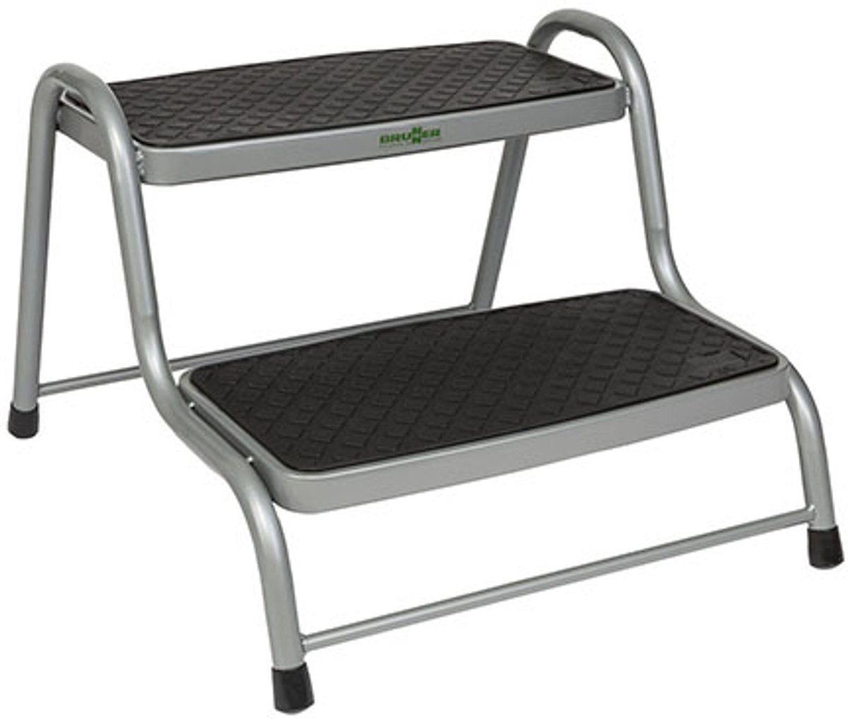Brunner King Dubbel Opstapje XL - Zwart - Stalen Opstapje voor Camper & Caravan - Met Antisliprubber - 150 kg Draagkracht