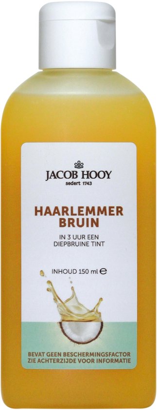 Jacob Hooy Haarlemmer Bruin: 3 uur voor een diepbruine tint, inhoud 150 ml.