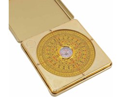 Feng Shui Luo-pan van ijzer met omklapbaar deksel en kompas - Precieze instrument voor Feng Shui
